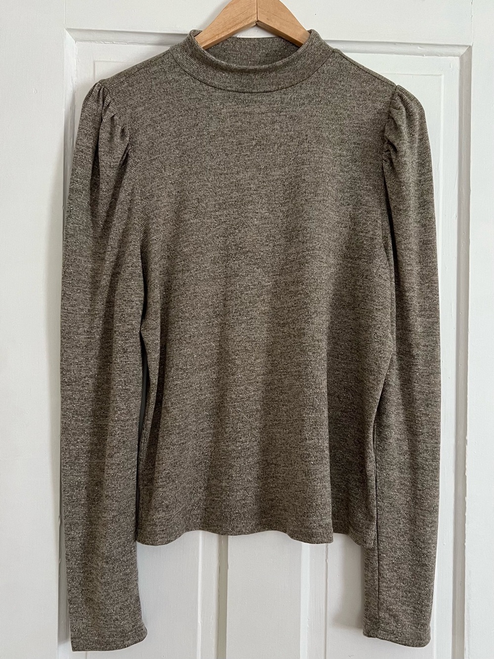 Dolan Left Coast Anthropologie Size XL Long Sleeve Blouse Puff Sleeve Top